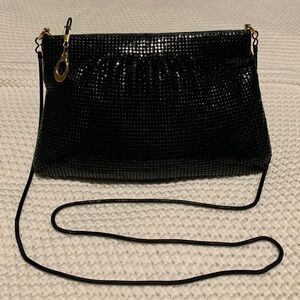 Vintage Black Mesh Bag with Coil Strap
